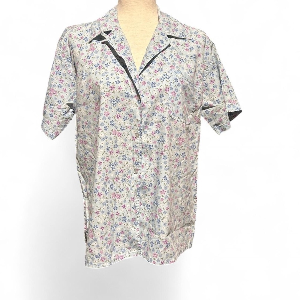 Floral button-up blouse